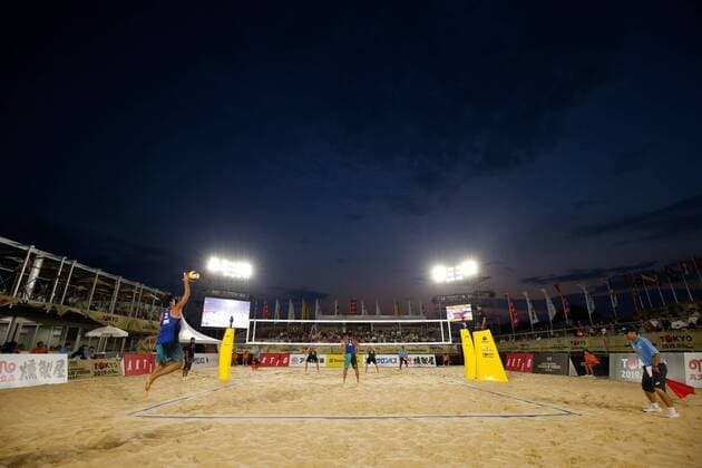General view, JULY 25, 2019 - Beach volleyball, Beachvolleyball : FIVB Beach Volleyball World Tour 2019 Tokyo Men s Pool D at Shiokaze Park in Tokyo, Japan. Noxthirdxpartyxsales  (108599078)
