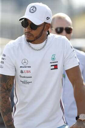 HAMILTON Lewis Team AMG Mercedes F1 GP from Germany Hockenheim 2019 On the racing bike to the training 26 07 2019 Hockenheim