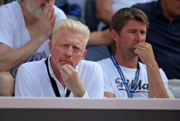 25 07 2019, ATP Mens Tennis Tournament, Hamburg European Open 2019 L R Head of Men s Tennis Boris Becker DTB Deutscher Tennisbund and national coach Michael Kohlmann DTB Deutscher Tennisbund