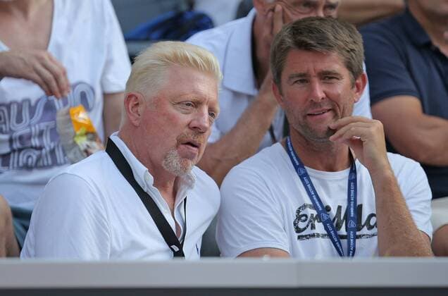 25 07 2019, ATP Mens Tennis Tournament, Hamburg European Open 2019 L R Head of Men s Tennis Boris Becker DTB Deutscher Tennisbund and national coach Michael Kohlmann DTB Deutscher Tennisbund