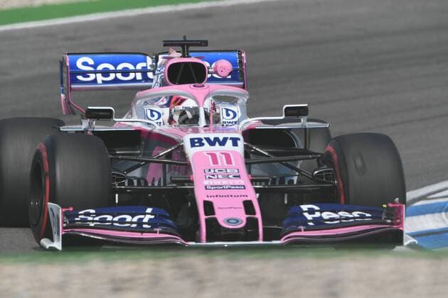 July 26, 2019, Hockenheim, Germany, Germany: Mexican driver Sergio Perez of English team Racing Point F1 Team Force India driving his single-seater, the RP19, during the 78th edition of the German GP, 11th stage of the Formula 1 World Championship, WM, Weltmeisterschaft in Hockenheimring Circuit, in Hockenheim, German Formula 1 - GP Germany Free Practice  - ZUMAn230 20190726_zaa_n230_220 Copyright: xAndreaxDiodatox