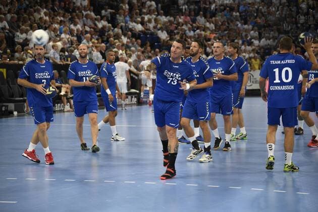 Stefan Kretzschmar leads Team Alfred, Handball, Men, Farewell match, Coach Alfred Gislason, THW Kiel, 26 07 19 Kiel Sparkassen Arena Schleswig Holstein Germany