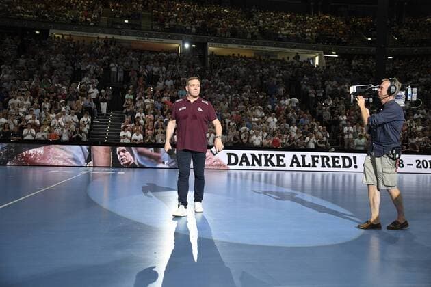 Alfred Gislason says goodbye, handball, men, farewell game, coach Alfred Gislason, THW Kiel, 26 07 19 Kiel Sparkassen Arena Schleswig Holstein Germany