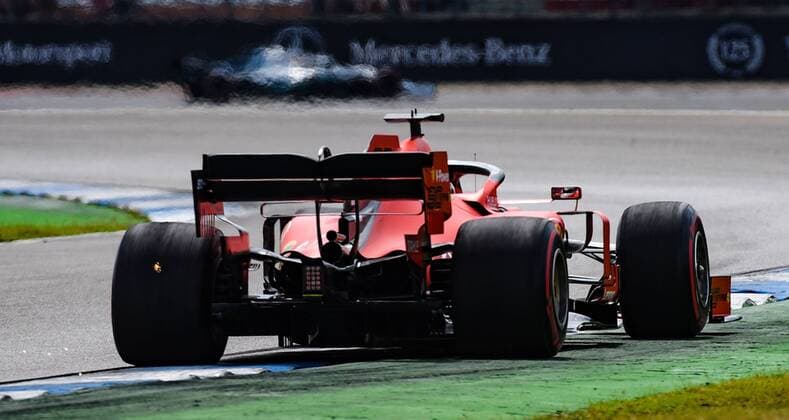 27 07 2019, xpsx, Motorsport FIA Formula 1, Mercedes Benz Grand Prix of Germany 2019 3 Free Practice v l Sebastian Vettel Scuderia Ferrari Mission Winnow 5 GER Hockenheim