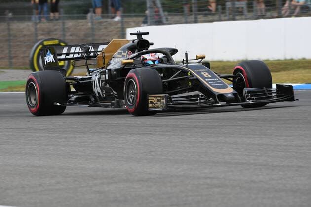 July 27, 2019, Hockenheim, Germany: French driver Romain Grosjean of American team Rich Energy Haas F1 Team driving his single-seater during the 78th edition of the German GP, 11th stage of the Formula 1 World Championship, WM, Weltmeisterschaft in Hockenheimring Circuit, in Hockenheim, Germany, on 27 July 2019. .F1 Grand Prix of Germany - Final Practice  - ZUMAn230 20190727_zaa_n230_066 Copyright: xAndreaxDiodatox
