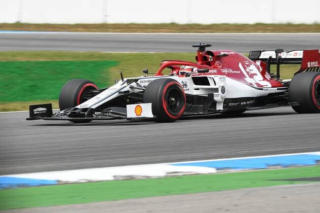 July 27, 2019, Hockenheim, Germany: Finnish one time World Champion Kimi Raikkonen of Italian team Alfa Romeo Racing driving his single-seater during the 78th edition of the German GP, 11th stage of the Formula 1 World Championship, WM, Weltmeisterschaft in Hockenheimring Circuit, in Hockenheim, Germany, on 27 July 2019. .F1 Grand Prix of Germany - Final Practice  - ZUMAn230 20190727_zaa_n230_117 Copyright: xAndreaxDiodatox