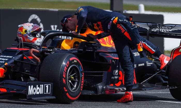 27 07 2019, xpsx, Motorsport FIA Formula 1, Mercedes Benz Grand Prix of Germany 2019 3 Free Practice v l Max Verstappen Aston Martin Red Bull Racing 33 NED Hockenheim