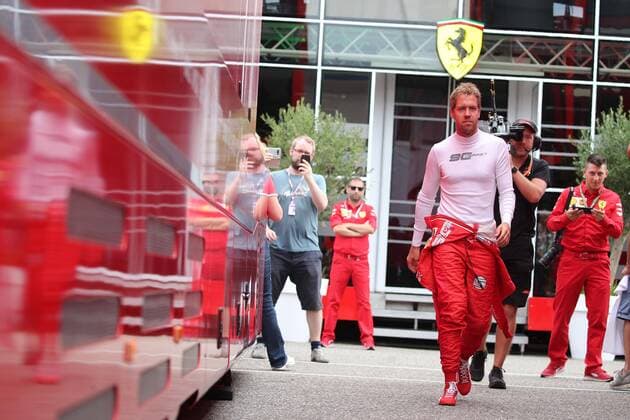 Motorsports: FIA Formula One World Championship, WM, Weltmeisterschaft 2019, Grand Prix of Germany, 5 Sebastian Vettel (GER, Scuderia Ferrari Mission Winnow), (Verwendung nur in Deutschland - GERMANY ONLY) *** Motorsports FIA Formula One World Championship 2019, Grand Prix of Germany, 5 Sebastian Vettel GER, Scuderia Ferrari Mission Winnow , Use only in Germany GERMANY ONLY