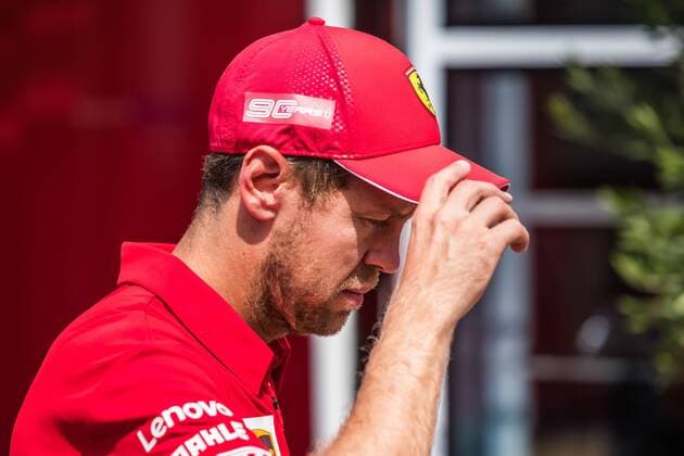 Sebastian Vettel Scuderia Ferrari Mission Winnow disappointed after his retirement, Mercedes Benz Grand Prix of Germany 2019, Motorsport, Formula 1, 27 07 2019, Mercedes Benz Grand Prix of Germany 2019, Motorsport, Formula 1, 27 07 2019 Hockenheim Copyright: xEIBNER AlexanderxNeisx EP_ANS