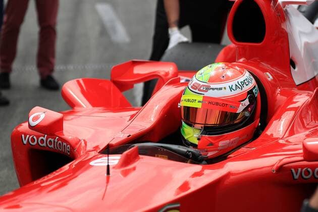 27th July 2019, Hockenheimring, Hockenheim, Germany; Formula 1 Mercedes-Benz German Grand Prix; Qualification; Mick Schumacher drives his fathers F2004 in an exhibition drive  ActionPlus12156747 Octane