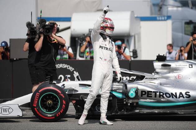 Motorsports: FIA Formula One World Championship, WM, Weltmeisterschaft 2019, Grand Prix of Germany, 44 Lewis Hamilton (GBR, Mercedes AMG Petronas Motorsport), (Verwendung nur in Deutschland - GERMANY ONLY) *** Motorsports FIA Formula One World Championship 2019, Grand Prix of Germany, 44 Lewis Hamilton GBR, Mercedes AMG Petronas Motorsport , Use only in Germany GERMANY ONLY