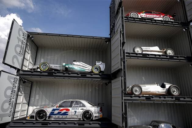 Motorsports: FIA Formula One World Championship, WM, Weltmeisterschaft 2019, Grand Prix of Germany, F1 Paddock, Mercedes Display Hockenheim Germany