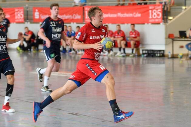 Jan Doell SG BBM Bietigheim 29 handball , men , preparation , tournament, Altensteig , S Cup , 27 07 2019, photo TBaur Eibner S Cup SG H2Ku Herrenberg SG BBM Bietigheim Altensteig Copyright: xEIBNER TobiasxBaurx EP_TBR