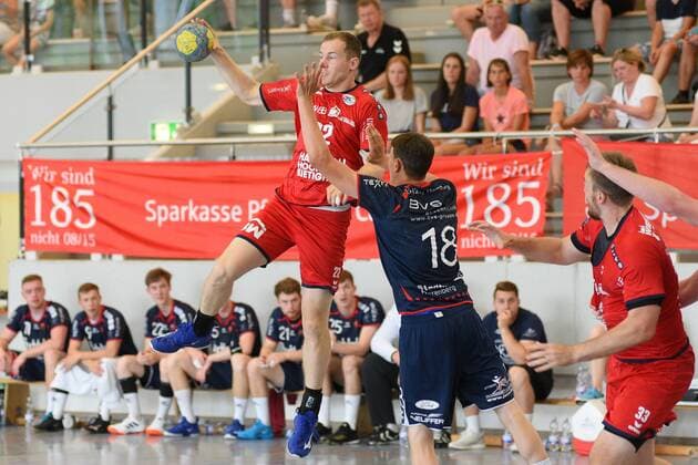 Jonas Link SG BBM Bietigheim 22 handball , men , preparation , tournament, Altensteig , S Cup , 27 07 2019, photo TBaur Eibner S Cup SG H2Ku Herrenberg SG BBM Bietigheim Altensteig Copyright: xEIBNER TobiasxBaurx EP_TBR