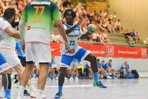 Luis Foege TVB 1898 Stuttgart 23 handball , men , preparation , tournament, Altensteig , S Cup , 27 07 2019, photo TBaur Eibner S Cup TVB 1898 Stuttgart vs HSG Wetzlar Altensteig Copyright: xEIBNER TobiasxBaurx EP_TBR