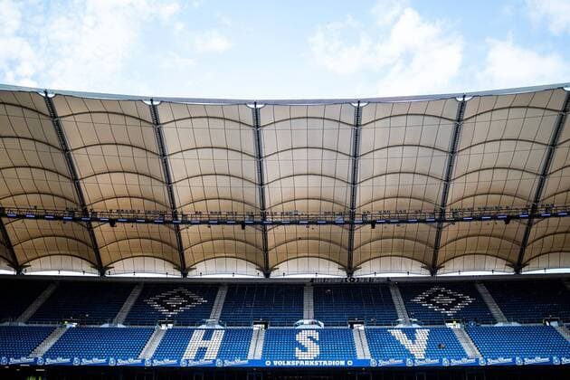 28 07 2019, xfux, Fussball 2 Bundesliga, Hamburger SV SV Darmstadt 98, emonline, emspor, v l View Overview Volksparkstadion Hamburg Tribuene Interior Field Field DFL DFB REGULATIONS PROHIBIT ANY USE OF PHOTOGRAPHS as IMAGE SEQUENCES and or QUASI VIDEO Hamburg