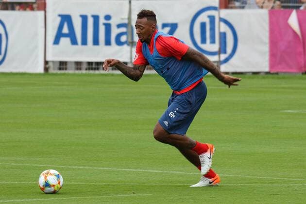 Football 1 Bundesliga Training FC Bayern Munich on 28 07 2019 on the training ground at Säbener Straße in Munich Jerome Boateng München DFL regulations prohibit any use of photographs as image sequences and or quasi video xHDx