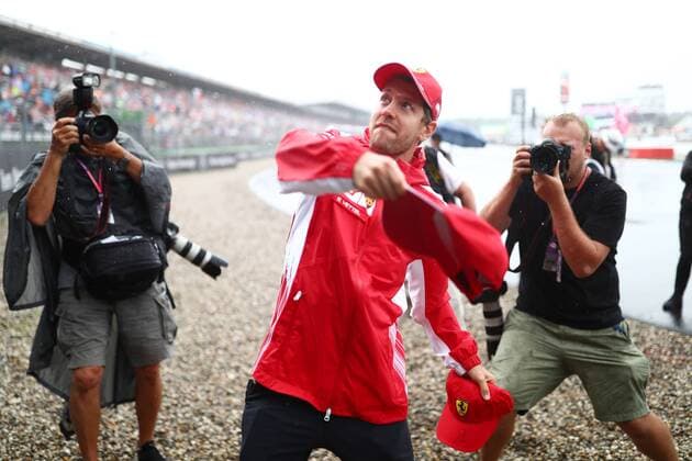 Sebastian Vettel Scuderia Ferrari Mission Winnow will Ferrari Muetzen on the South Tribunes, Mercedes Benz Grand Prix of Germany 2019, Motorsport, Formula 1, 28 07 2019, Mercedes Benz Grand Prix of Germany 2019, Motorsport, Formula 1, 28 07 2019 Hockenheim Copyright: xEIBNER AlexanderxNeisx EP_ANS