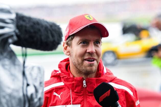 28 07 2019, xpsx, Motorsport FIA Formula 1, Mercedes Benz Grand Prix of Germany 2019 race v l Sebastian Vettel Scuderia Ferrari Mission Winnow 5 GER Hockenheim