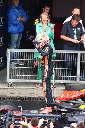 Max Verstappen Aston Martin Red Bull Racing celebrates his victory, Mercedes Benz Grand Prix of Germany 2019, Motorsport, Formula 1, 28 07 2019, Mercedes Benz Grand Prix of Germany 2019, Motorsport, Formula 1, 28 07 2019 Hockenheim Copyright: xEIBNER AlexanderxNeisx EP_ANS