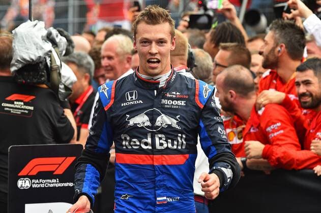 28 07 2019, xekx, FIA Formula 1, Formula 1 Mercedes Benz Grand Prix of Germany 2019 race emspor, 3 place Daniil Kvyat Red Bull Toro Rosso Honda DFL DFB REGULATIONS PROHIBIT ANY USE OF PHOTOGRAPHS as IMAGE SEQUENCES and or QUASI VIDEO Hockenheim eel-fotografie Eberhard Krieger