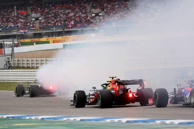 Motorsports: FIA Formula One World Championship, WM, Weltmeisterschaft 2019, Grand Prix of Germany, 3 Daniel Ricciardo (AUS, Renault F1 Team), 10 Pierre Gasly (FRA, Aston Martin Red Bull Racing), Hockenheim Germany