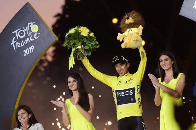 PARIS, FRANCE - JULY 28 : BERNAL Egan (COL) of Team INEOS during stage 21 of the 106th edition of the 2019 Tour de France cycling race, a stage of 128 kms between Rambouillet and Paris Champs-Elysees on July 28, 2019 in Paris, France, 28 07 2019 CYCLISME : Tour de France 2019 - Etape 21 - Rambouillet a Paris Champs-Elysees - 28 07 2019 PhotoNews Panoramic 
