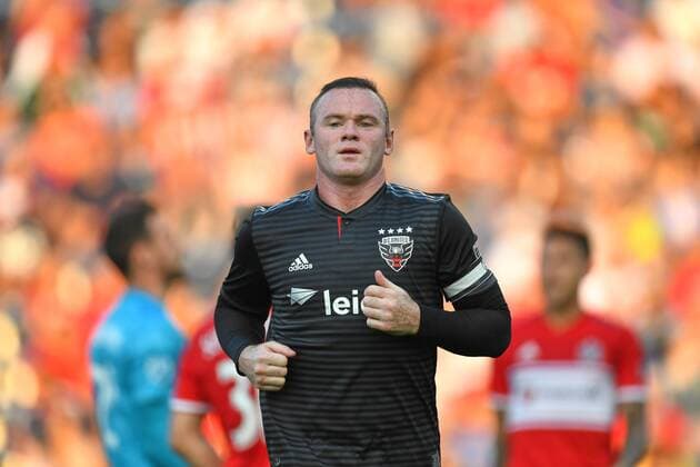 BRIDGEVIEW, IL - JULY 27: D.C. United forward Wayne Rooney (9) looks on in game action during a MLS, Fussball Herren, USA match between D.C. United and Chicago Fire on July 27, 2019 at SeatGeek Stadium in Bridgeview, IL. (Photo by Robin Alam Icon Sportswire) SOCCER: JUL 27 MLS - DC United at Chicago Fire Icon16407271990