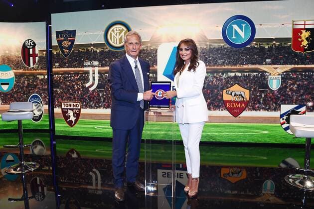 Db Milano 29 07 2019 - presentazione calendario serie A 2019-2020 foto Daniele Buffa Image nella foto: Gaetano Micciche -Giorgia Cenni 