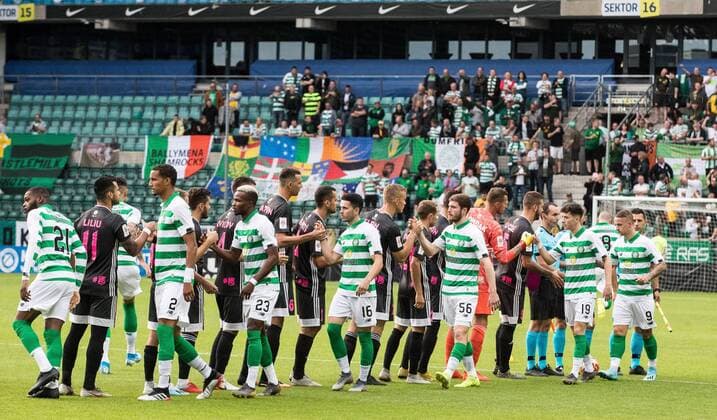 Fußball, CL-Quali, Nomme Kalju FC - Celtic Glasgow Tallinn, Estonia, 30.07.2019 Nomme Kalju vs Glasgow Celtic. Nomme Kalju FC vs Glasgow Celtic FC Champions League 2019 2020. Soccer at the A le Coq Arena, Tallinn. Foto Tairo Lutter, Postimees Grupp TALLINN Harjumaa Estonia  Copyright: xTAIROxLUTTERx