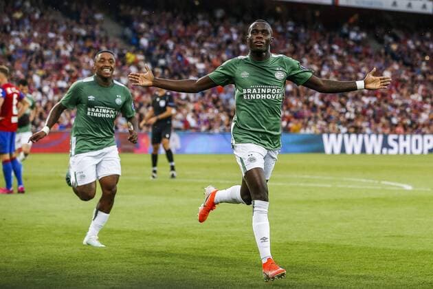 BASEL, 30-07-2019, St. Jakob-Park, Champions League third preliminary round season 2019-2020. Basel - PSV. PSV player Bruma celebrating the goal. Basel - PSV  x4009258x Copyright: