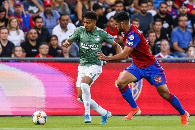 BASEL, 30-07-2019, St. Jakob-Park, Champions League third preliminary round season 2019-2020. Basel - PSV. PSV player Donyell Malen Basel - PSV  x4009295x Copyright: