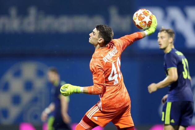 Zagreb: Uzvratni susret 2. pretkola Lige prvaka izmeÄ‘u Dinama i Saburtala 30.07.2019., Zagreb, Croatia - 2nd leg of Second Qualifying round of UEFA Champions League between GNK Dinamo and FC Saburtalo at Maksimir Stadium.Dominik Livakovic.  LukaxStanzl PIXSELL