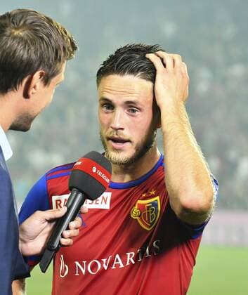 30 07 2019 Basel , Football Men UEFA Champions League Qualification Season 2019 2020 FC Basel PSV Eindhoven Im Bild Goal scorers Ricky van Wolfswinkel FC Basel Single picture