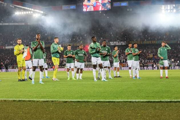 Football Champions League qualification round 2 19 20 FC Basel 1893 vs PSV Eindhoven 30 07 2019 PSV Eindhoven after defeat, at the Football Champions League match qualification round 2 between FC Basel 1893 and PSV Eindhoven, on Tuesday, 30 July 2019 Sankt Jakob Park in Basel Switzerland Copyright: xBEAUTIFULxSPORTS G.xHubbsx