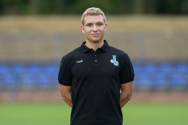 Athletics Coach Christopher Nöcker MSV Duisburg , Football A Juniors Season 2019 2020 MSV Duisburg U19 Photo shoot, Duisburg, BSA Westender Strasse, 31 07 2019, DFB regulations prohibit any use of photographs as image sequences and or quasi video Duisburg BSA Westender Strasse Nordrhein Westfalen Germany