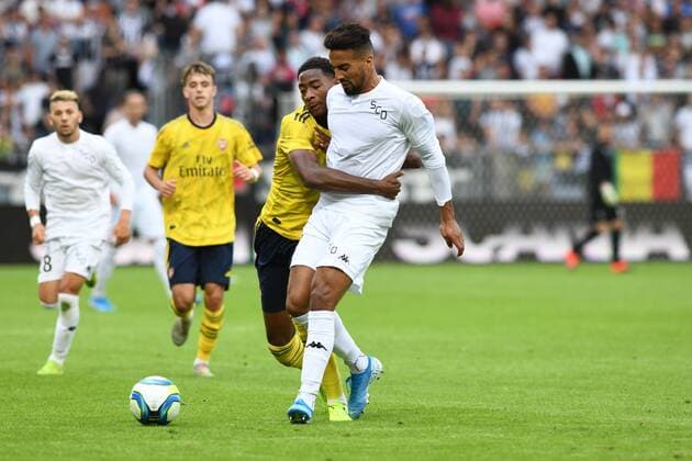 Rayan Ait Nouri (Angers SCO), Tyreece John-Jules (Arsenal) FOOTBALL : Angers SCO vs Arsenal - Amical- 31 07 2019 RonanHoussin Panoramic 