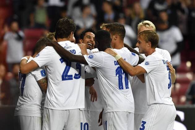 FCKs Carlos Zeca 10 Scores for 1 0 Champions League Qualifying 2 Round FC Copenhagen vs The New Saints FC Wednesday, July 31, 2019 Anders Kjaerbye Ritzau Scanpix, Denmark,  Copyright: AndersxKjaerbye xRitzauxScanpixx cop101 spdk20190731-205742-L