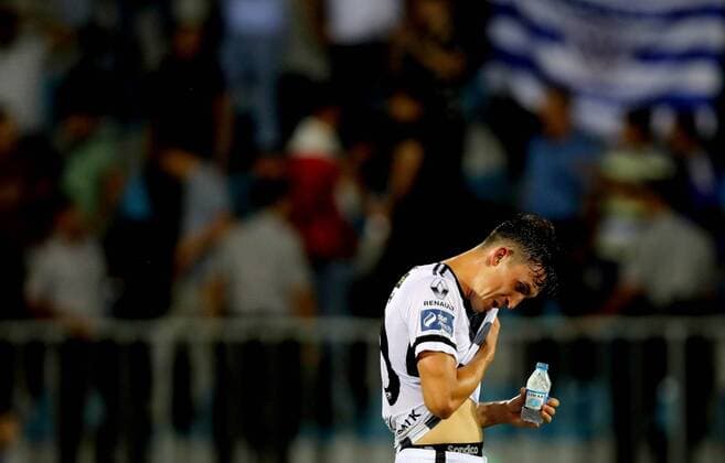 UEFA Champions League Second Qualifying Round Second Leg, Dalga Arena, Baku, Azerbaijan 31 7 2019 Qarabag vs Dundalk Dundalk s Jamie McGrath dejected after the game Jamie McGrath dejected 31 7 2018  Copyright: x©INPHO RyanxByrnex RB1_0515