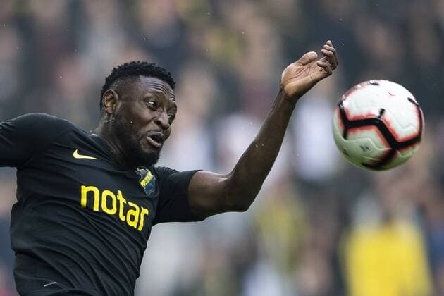 190731 Chinedu Obasi of AIK during the UEFA Champions League qualifying match between AIK and Maribor on July 31, 2019 in Stockholm Photo Jesper Zerman BILDBYRAN Cop 234 Fotboll Football UEFA Champions League 2019 2020 Champions League qualification CL AIK Maribor, Copyright: JESPERxZERMAN BB190731JZ100