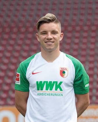 Mads Pedersen FC Augsburg 1907 1 BL, portrait date 2019 2020,