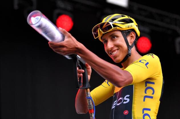 Bilder des Jahres 2019, Sport 08 August Sport Themen der Woche KW31 Sport Bilder des Tages Colombian Egan Bernal of Team Ineos pictured ahead of the Natourcriterium Herentals cycling race, Thursday 01 August 2019 in Herentals. The contest is a part of the traditional criteriums , local races in which mainly cyclists who rode the Tour de France compete. LUCxCLAESSEN  x05636545x
