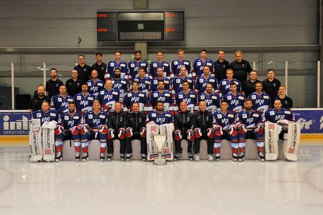 Adler Mannheim Team Photo of the Adler Mannheim in the Season 2019 2020 Mannheim 30 07 19 Ice Hockey SAP Arena , Mannheim Baden Wuerttemberg Germany SAP Arena