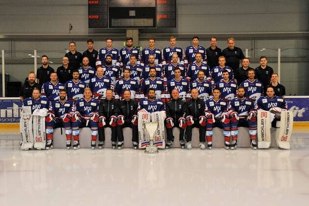 Adler Mannheim Team Photo of the Adler Mannheim in the Season 2019 2020 Mannheim 30 07 19 Ice Hockey SAP Arena , Mannheim Baden Wuerttemberg Germany SAP Arena