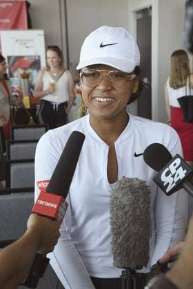 Tennis: Osaka ahead of 2019 Rogers Cup Naomi Osaka of Japan answers questions from the press after the 2019 Rogers Cup women s draw in Toronto, Canada, on Aug. 2, 2019. 
