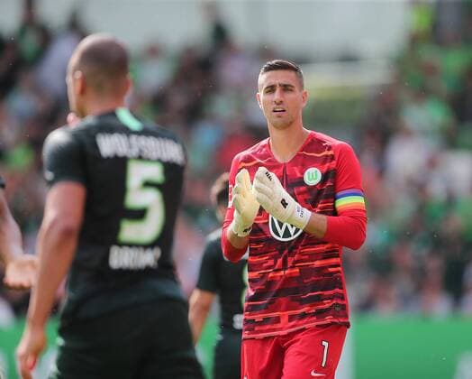 Koen Casteels VfL Wolfsburg DFL REGULATIONS PROHIBIT ANY USE OF PHOTOGRAPHS AS IMAGE SEQUENCES AND OR QUASI VIDEO