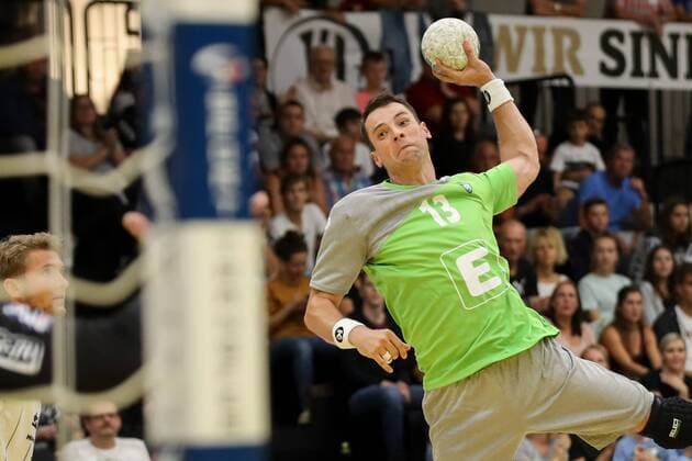 HANDBALL - Allstars vs Kiel, test match GRAZ,AUSTRIA,03.AUG.19 - HANDBALL - Styrian Allstars vs THW Kiel, test match. Image shows Steffen Weinhold (Kiel). GEPAxpictures xChristianxWalgram