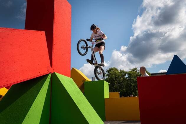 Bilder des Jahres 2019, Sport 08 August Sport Themen der Woche KW31 Sport Bilder des Tages Radsport Berlin 03.08.2019 Trial Damen Frauen Finale Deutsche Meisterschaften Finals2019 Finals Nina Reichenbach (GER) *** Cycling Berlin 03 08 2019 Trial Women Women Finals German Championships Finals2019 Finals Nina Reichenbach GER