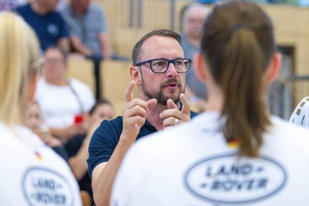 Wittlich, Germany 02 August 2019 Tournament Handball Cup 2019 TuS Metzingen vs SG BBM Bietigheim Trainer Martin Albertsen Bietigheim Wittlich Eventum Rheinland Pfalz Germany