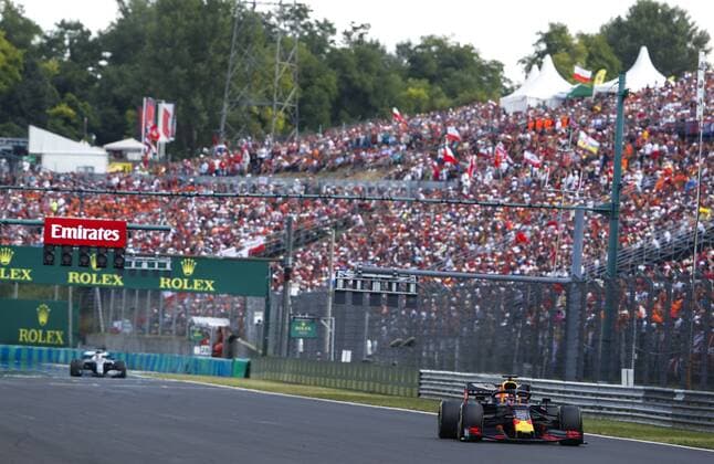 Motorsports: FIA Formula One World Championship, WM, Weltmeisterschaft 2019, Grand Prix of Hungary, 33 Max Verstappen (NLD, Aston Martin Red Bull Racing), Budapest Hungary